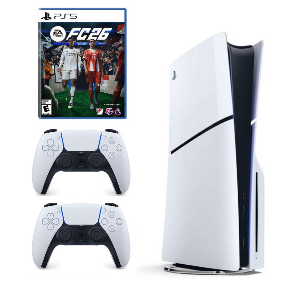 SONY - Consola PlayStation 5 Slim lector de discos + Mando Blanco + FC 26