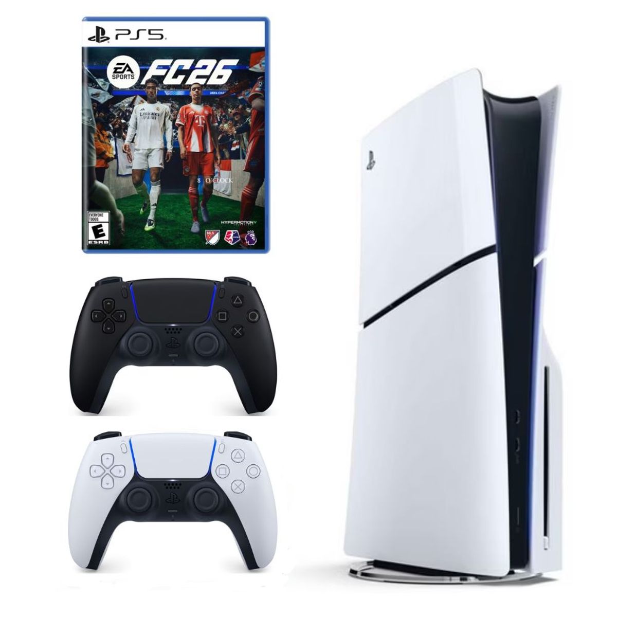 SONY - Consola PlayStation 5 Slim lector de discos + Mando Negro + FC 26