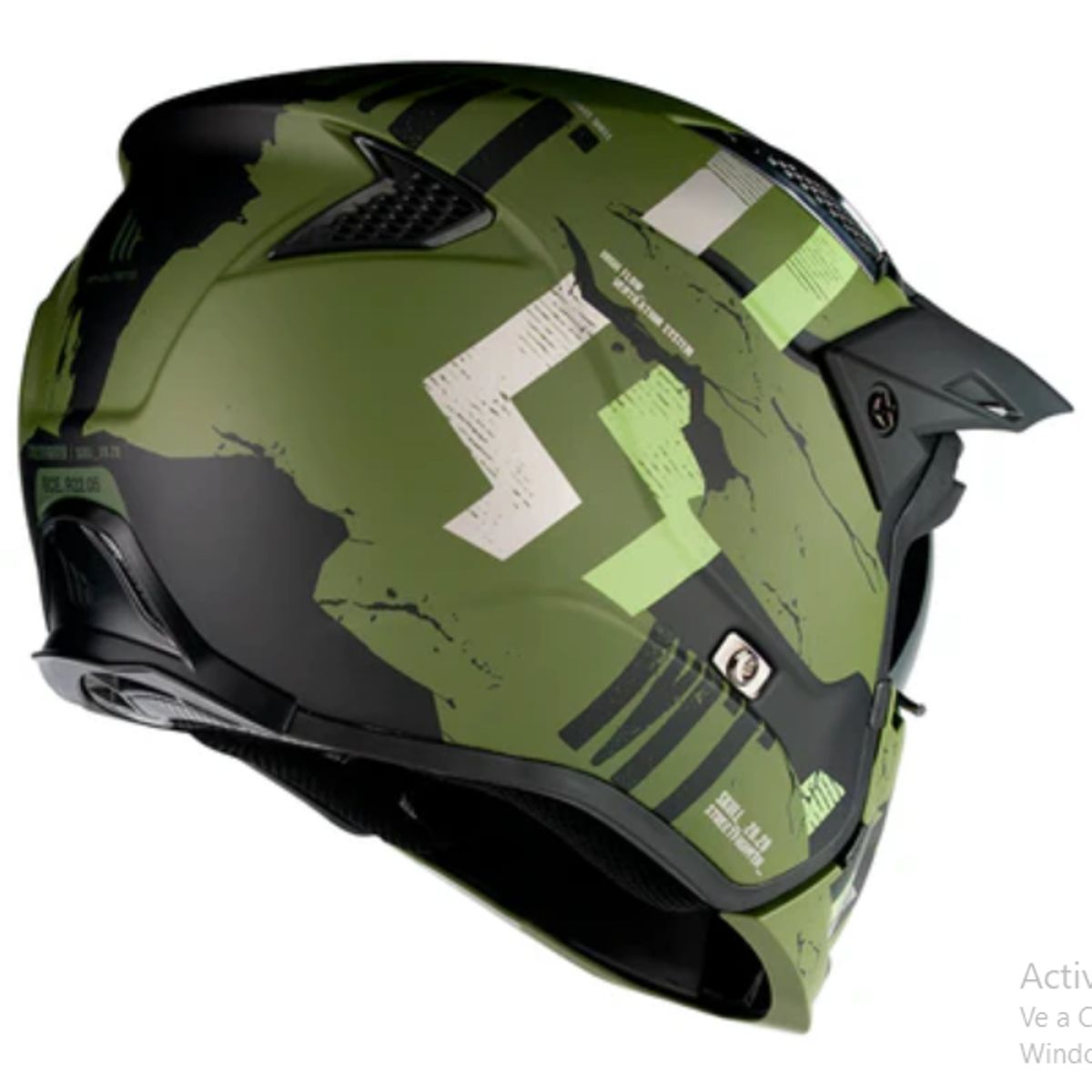 MT HELMETS - CASCO MOTO MT STREETFIGHTER VERDE NEGRO MATE
