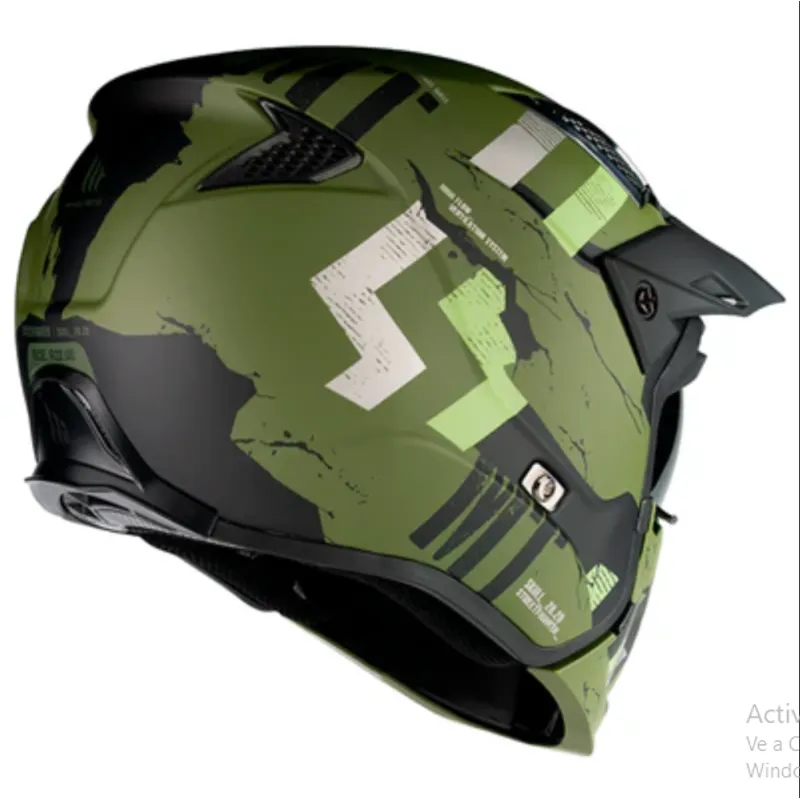 MT HELMETS - CASCO MOTO MT STREETFIGHTER VERDE NEGRO MATE