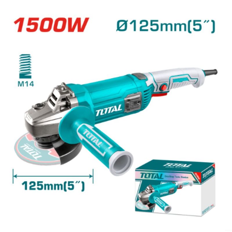 GENERICO - Amoladora Angular 5pulg 1500W Mango Largo - TG11512536