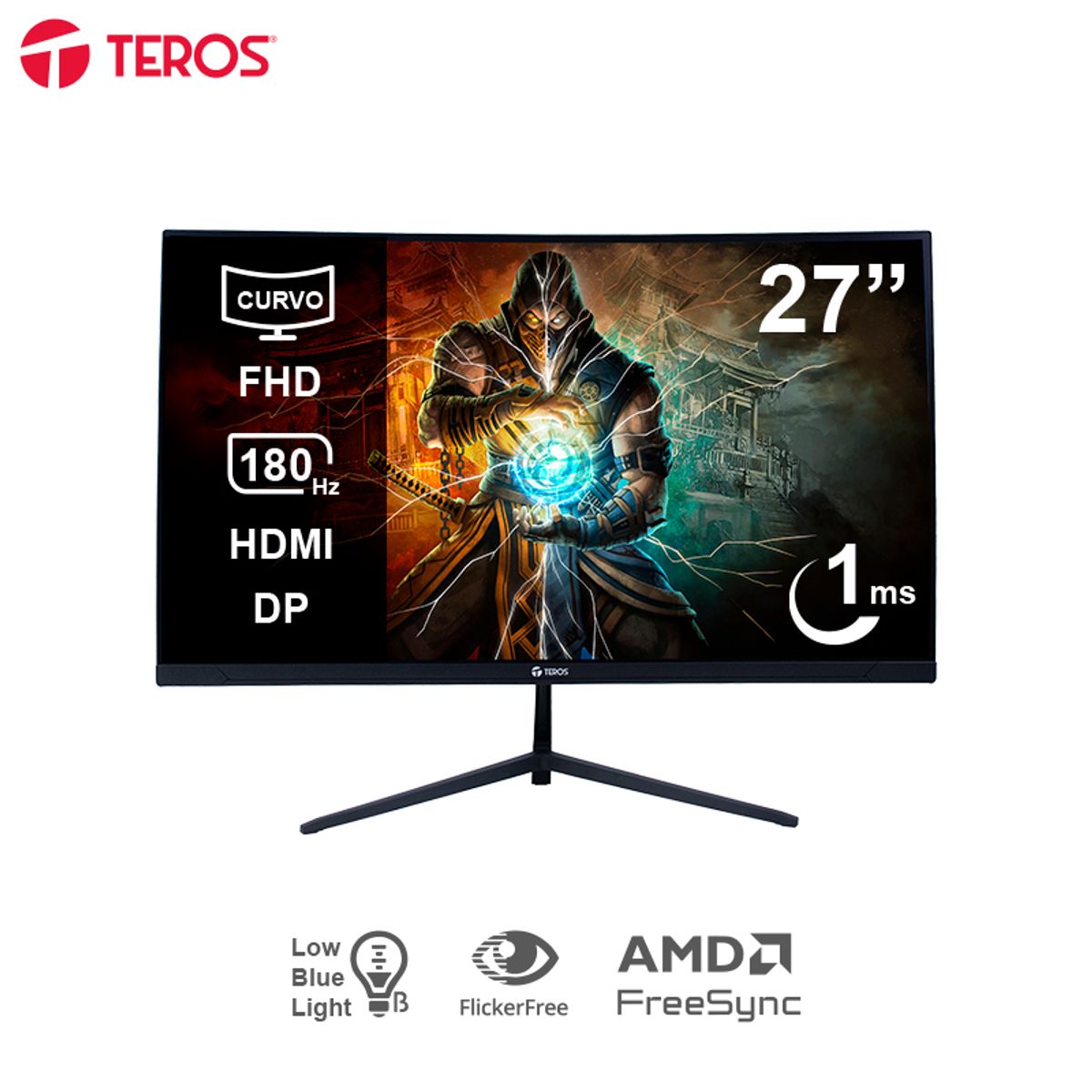 TEROS GAMING - MONITOR GAME CURVO TEROS TE-2787G FULL HD 27 " VA 180hz 1ms 1800R