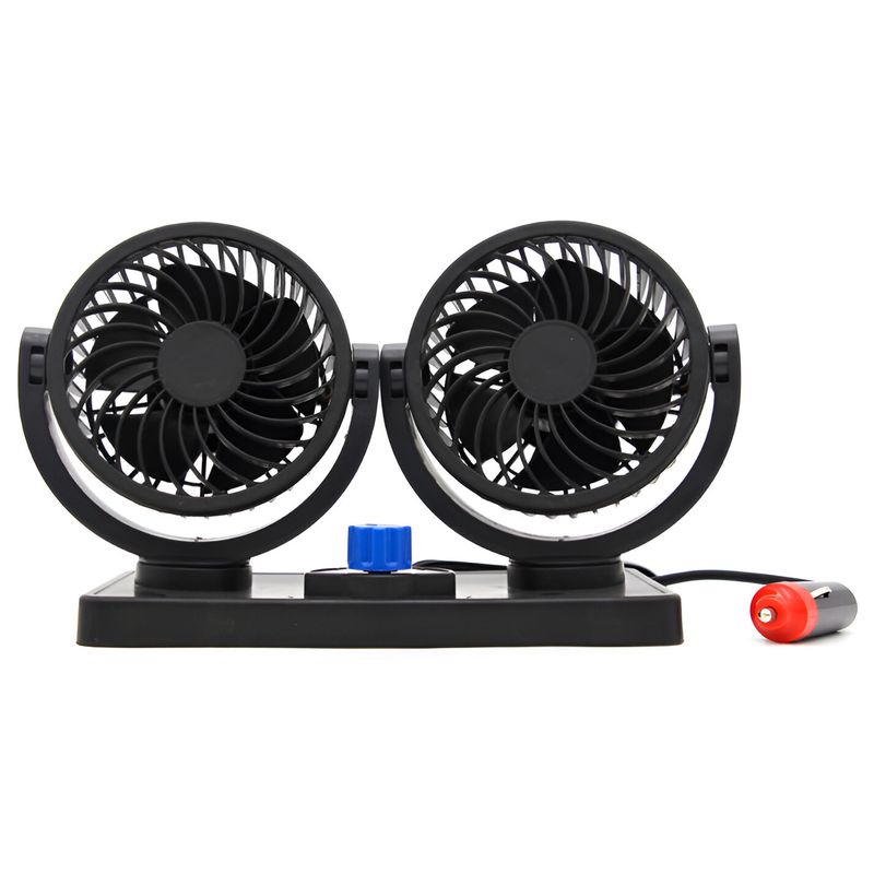 JET - Ventilador Doble Cabezal Cuadrado 12V para Auto