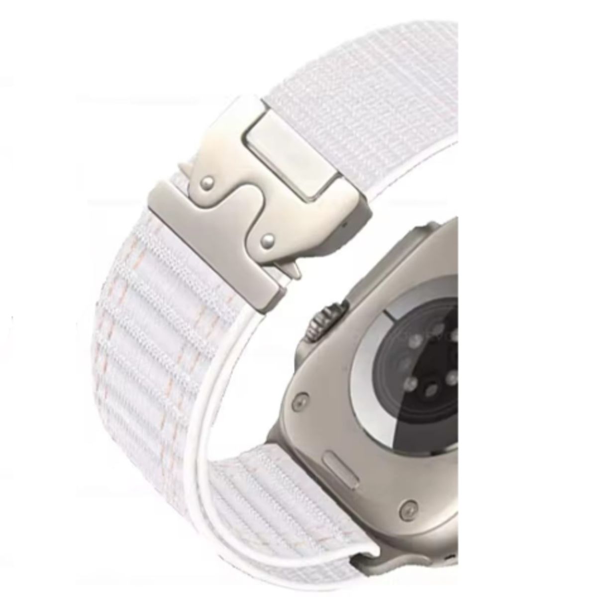 GENERICO - Correa Elastic con Hebilla para Apple Watch 45mm - Blanco