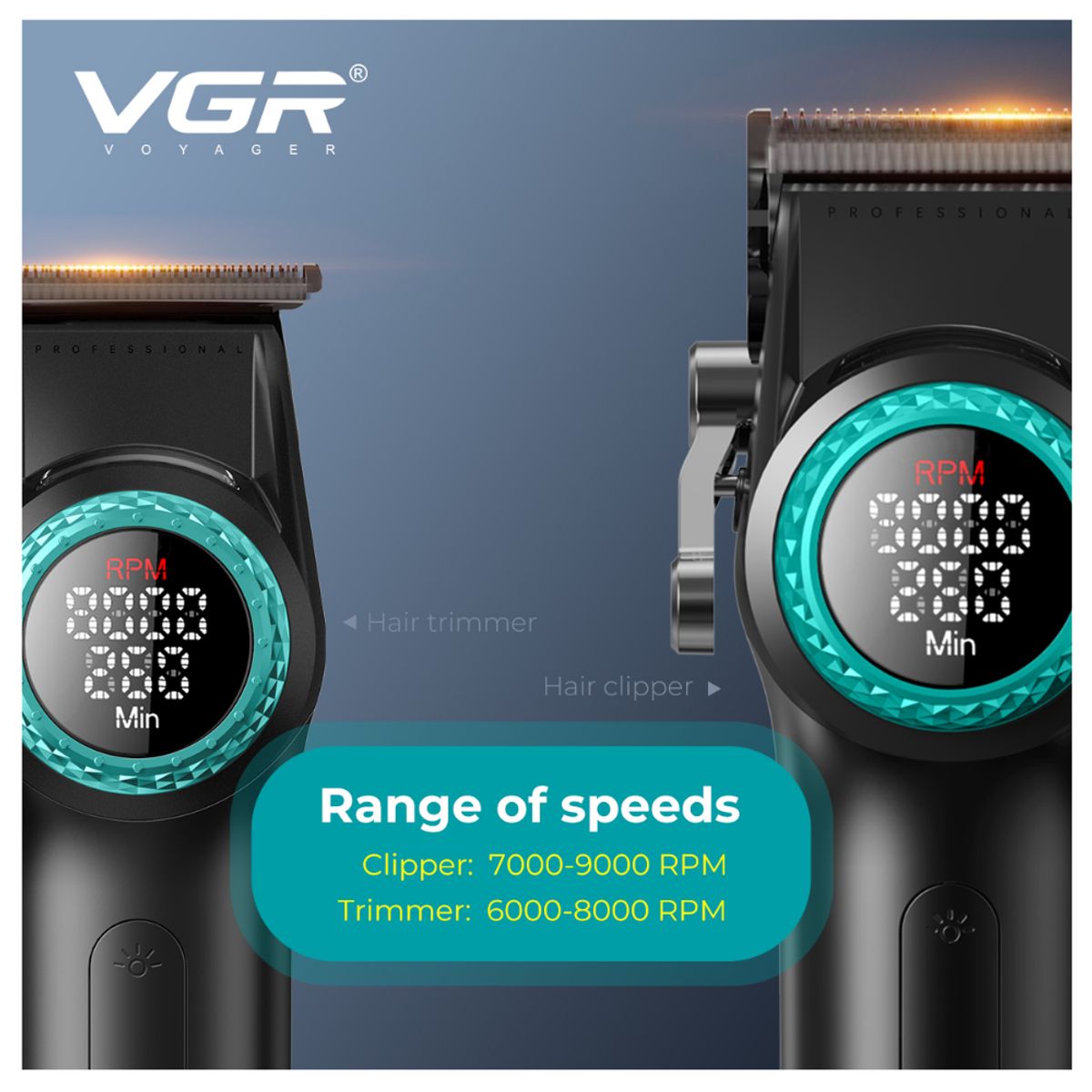 GENERICO - Combo VGR 4 en 1 Clipper + Trimmer + Shaver + Secadora – STEPLESS