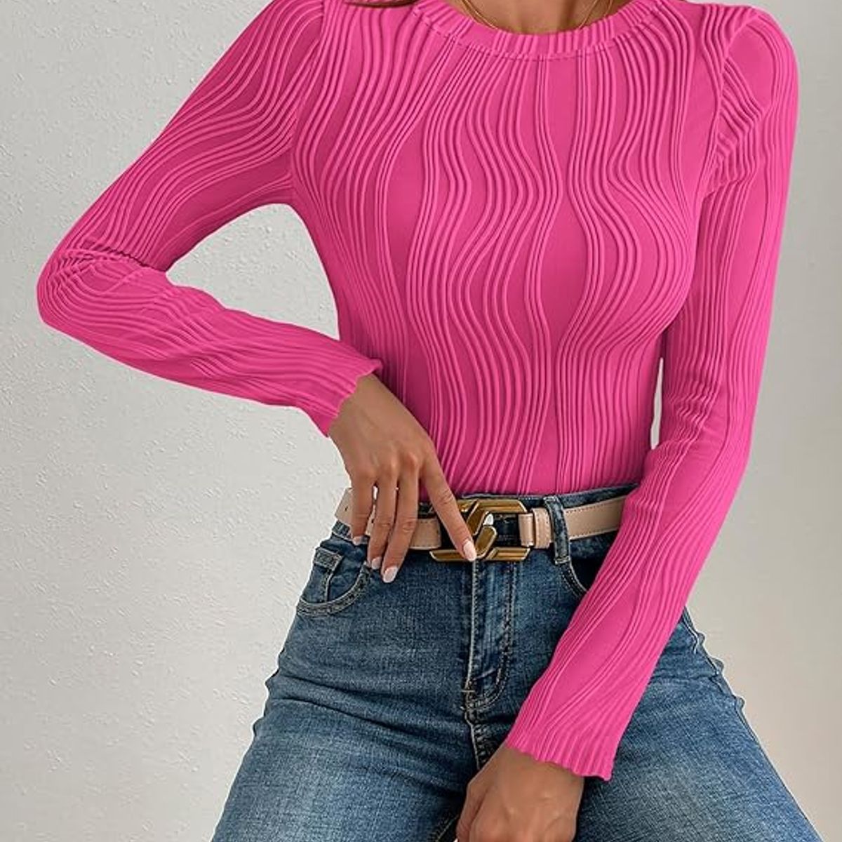 GENERICO - Top Manga Larga Tipo Shein