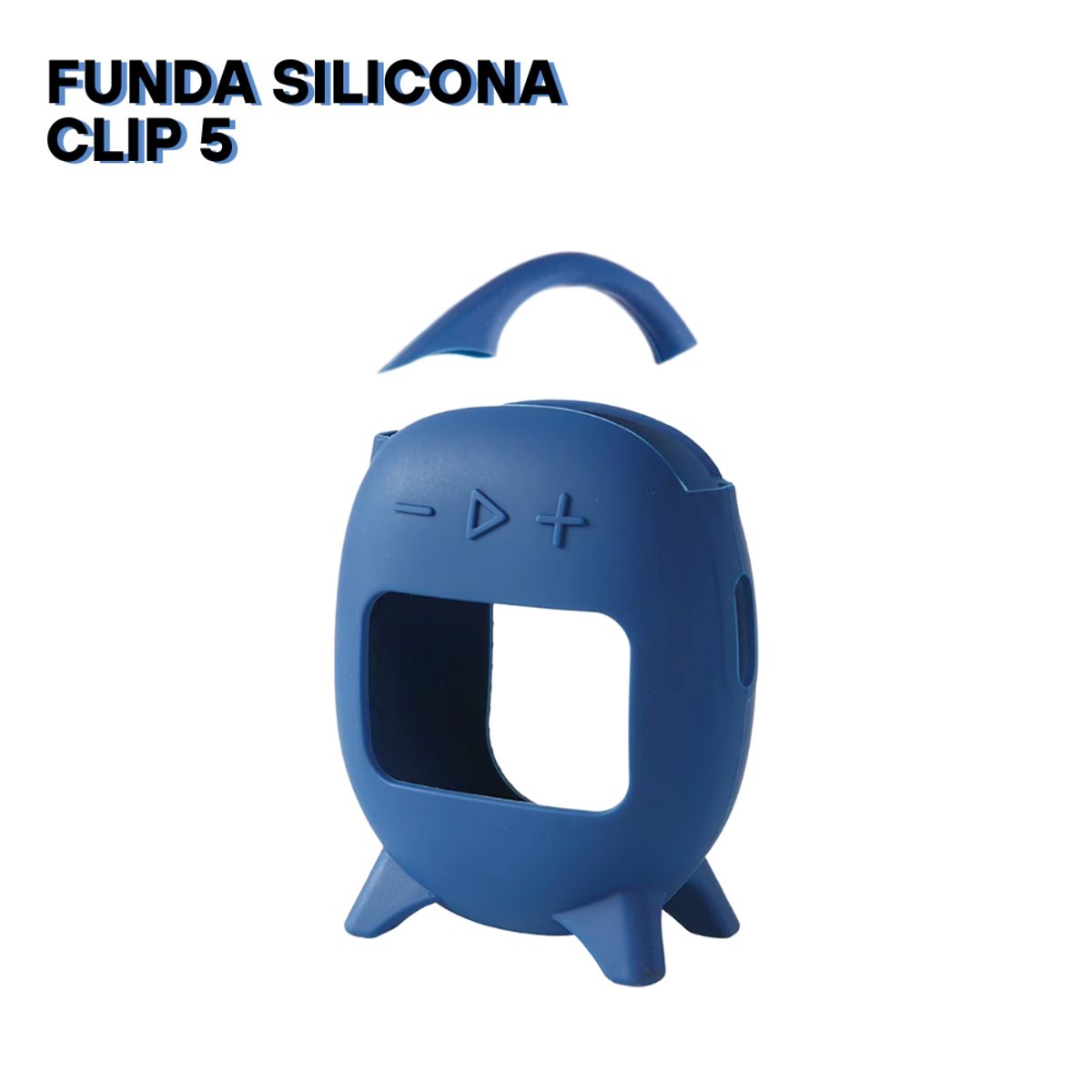 GENERICO - Funda de Silicona con correa para el parlante Jbl Clip 5 - Azul