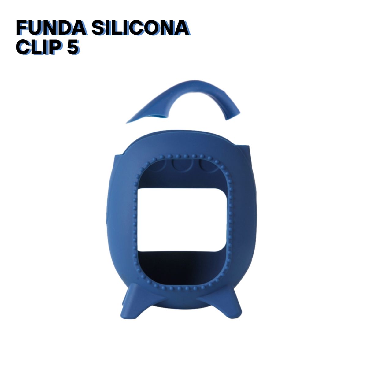 GENERICO - Funda de Silicona con correa para el parlante Jbl Clip 5 - Azul