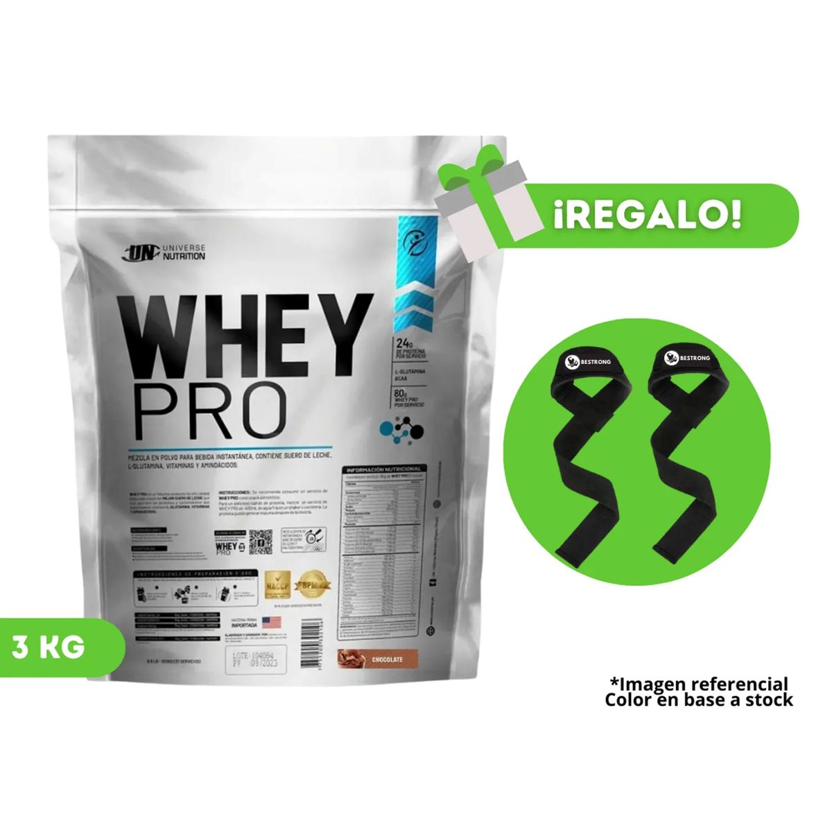 UNIVERSE NUTRITION - WHEY PRO 3KG PROTEÍNA UN CHOCOLATE + REGALOS