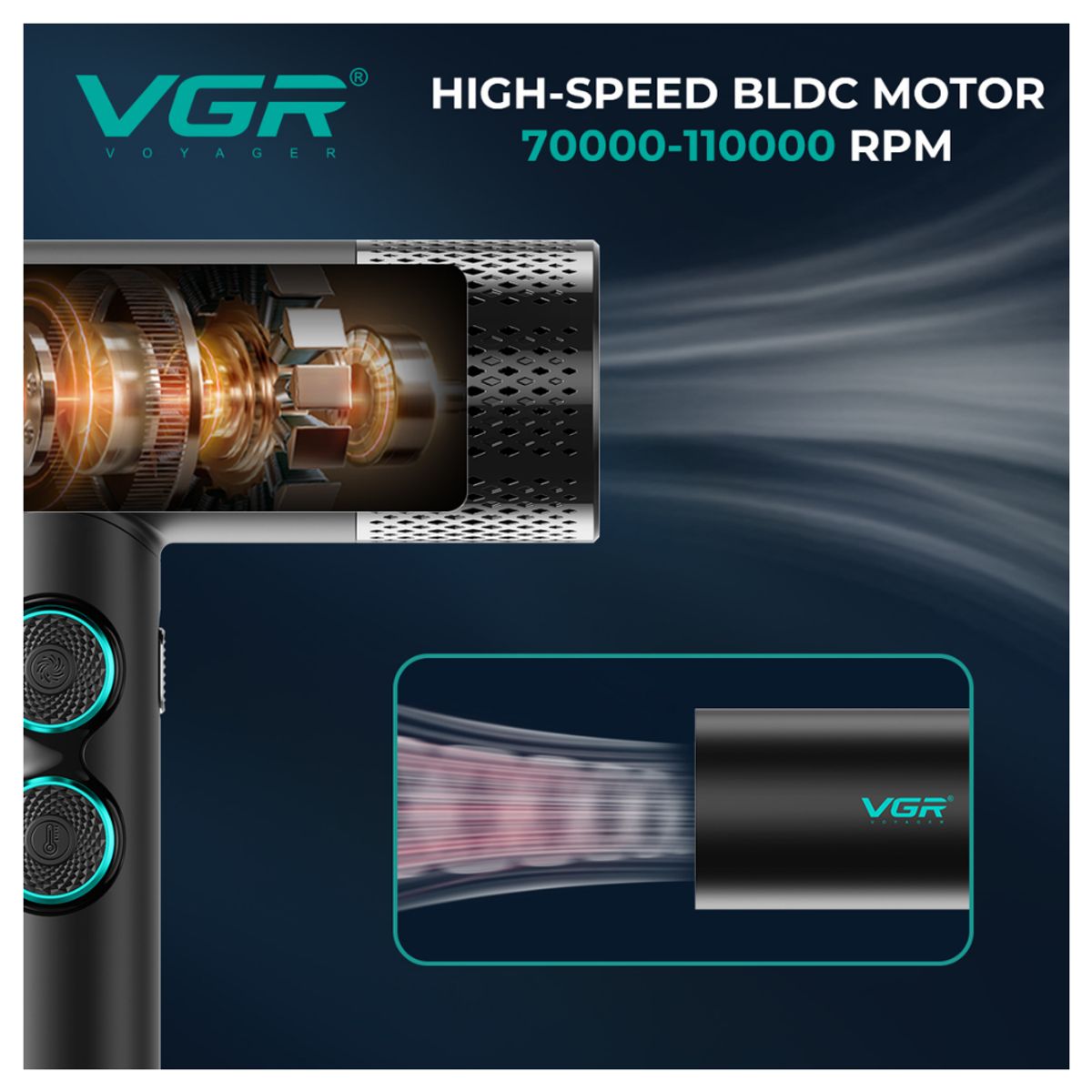 GENERICO - Combo VGR 4 en 1 Clipper + Trimmer + Shaver + Secadora – STEPLESS