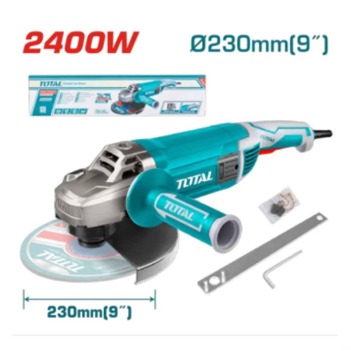 GENERICO - Amoladora Angular 9pulg 2400W 230mm Industrial - TG1252306