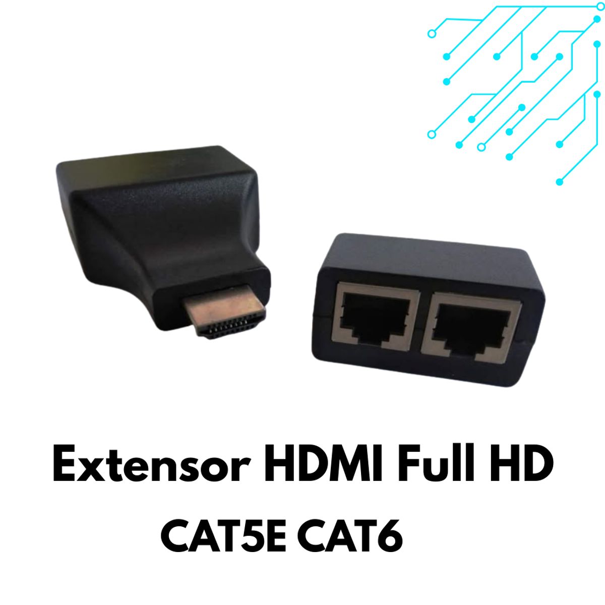 GENERICO - Extensor Hdmi Rj45 Utp 30 Metros Full HD 1080P Cat-5e/6