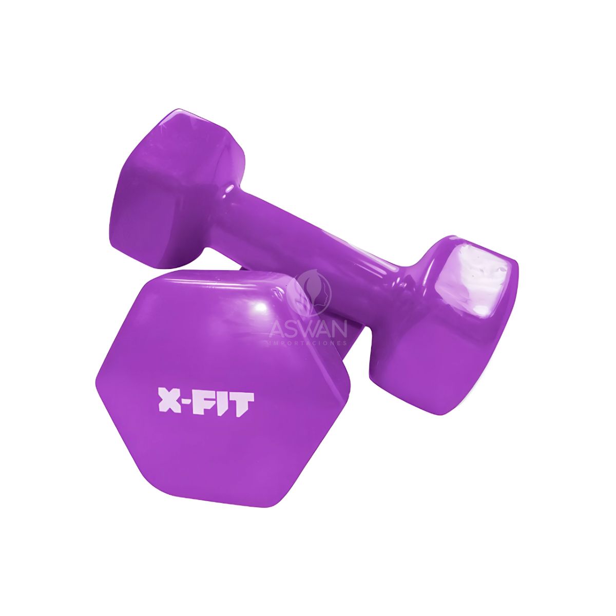 GENERICO - Mancuernas Plastificadas 2 kg Morado - XFIT