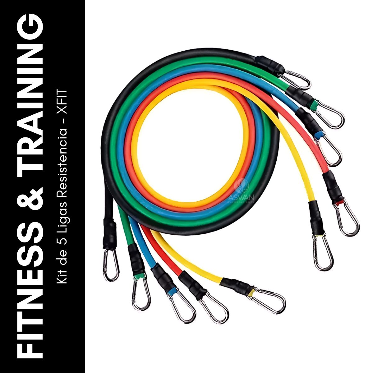 GENERICO - Kit de 5 Ligas de Resistencia - XFIT
