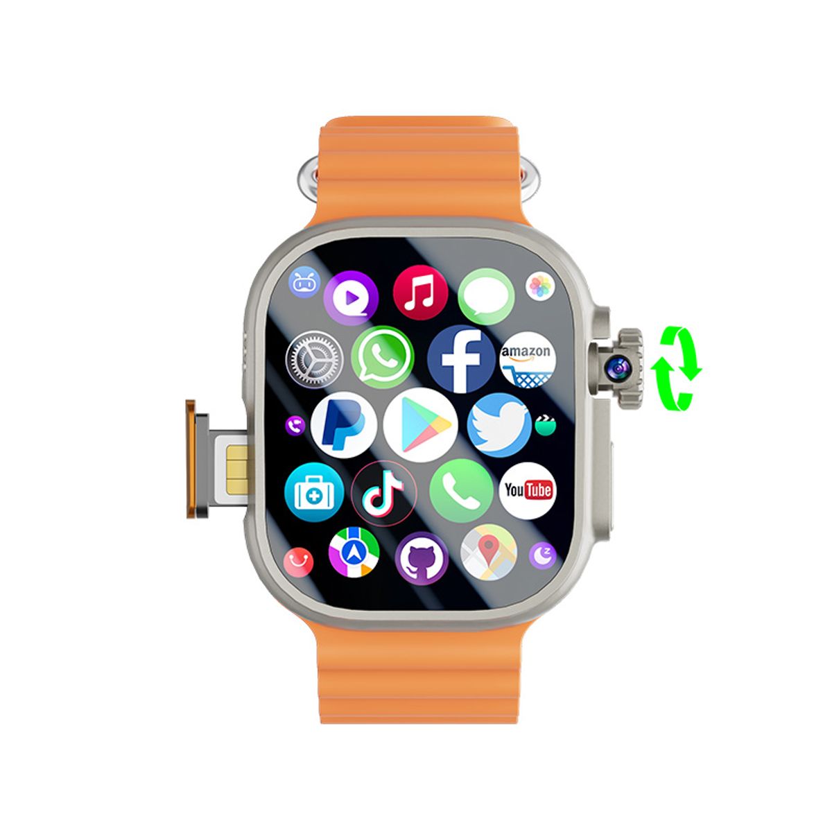 GENERICO - DW100 Pro Plus Chip 4G Android 512GB + 32GB Platinium