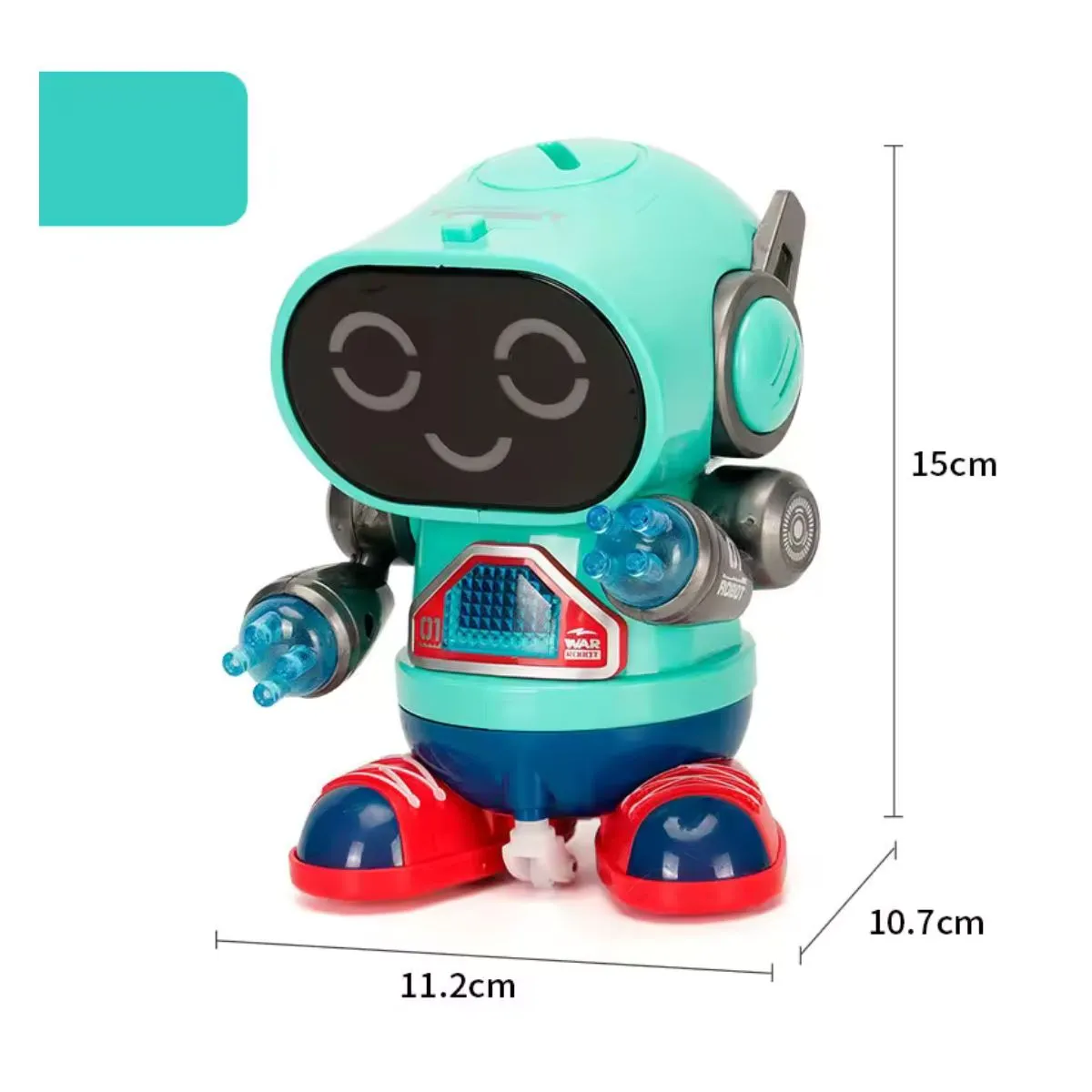 GENERICO - JUGUETE ROBOT DIVERTIDO CON MOVIMIENTO LUCES Y SONIDO VERDE