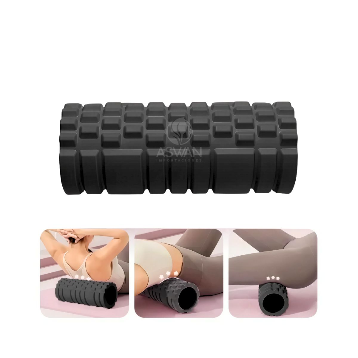 GENERICO - Roller Yoga Eco Masajeador Negro