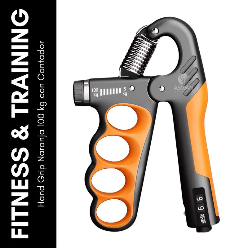 GENERICO - Hand Grip Naranja 100 kg con Contador