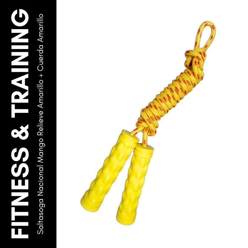 GENERICO - Saltasoga Nacional Mango Relieve Amarillo + Cuerda Amarillo