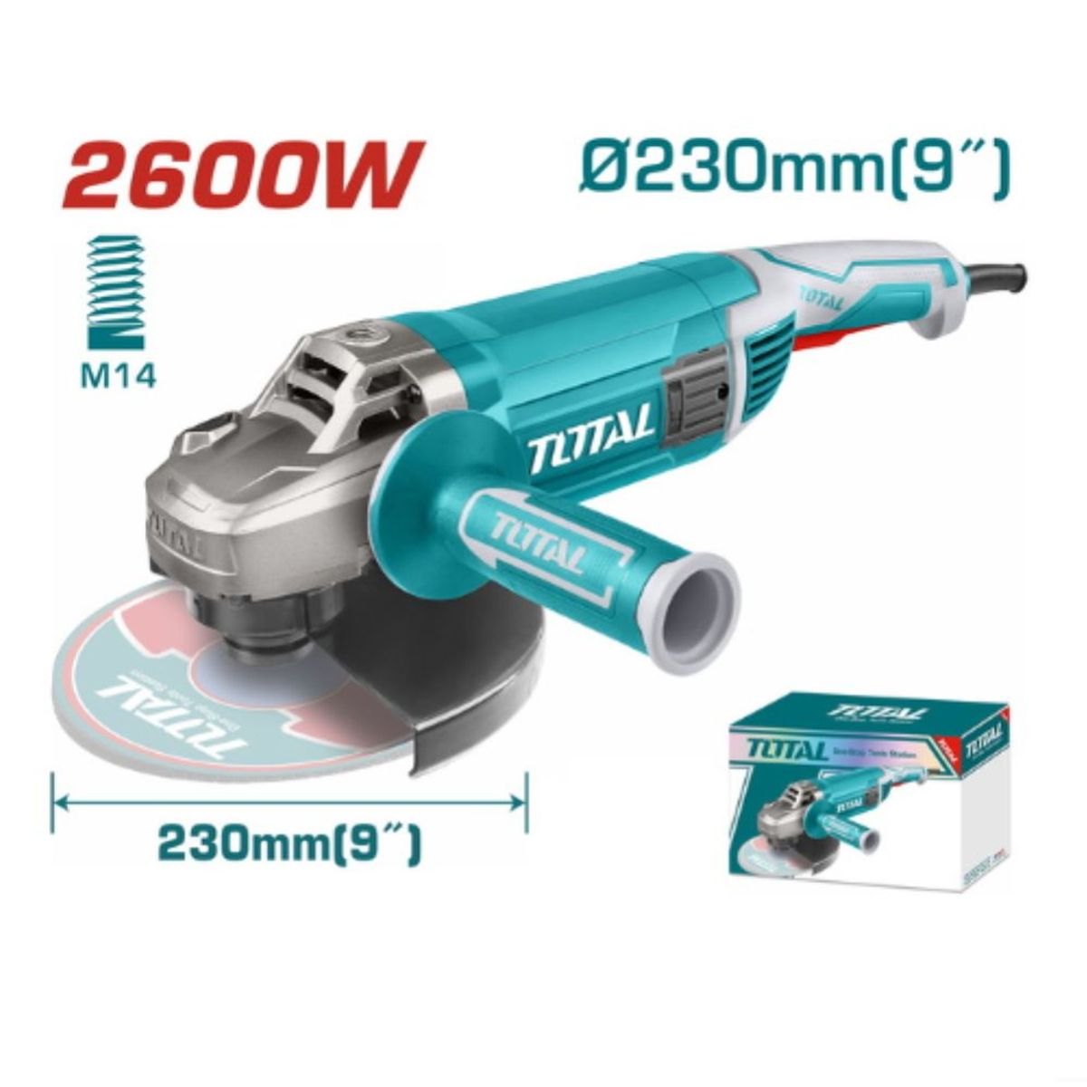 GENERICO - Amoladora Angular 9pulg 2600W 230mm Industrial - TG1262306