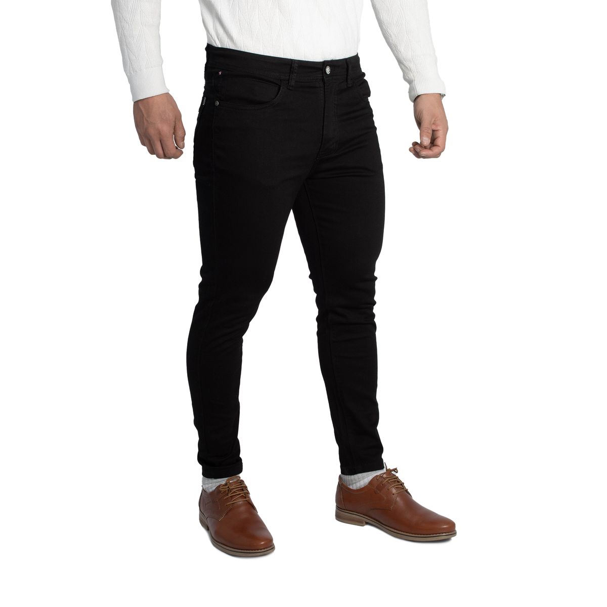 GENERICO - Pantalón Drill Pitillo de Caballero Marlon Color Negro