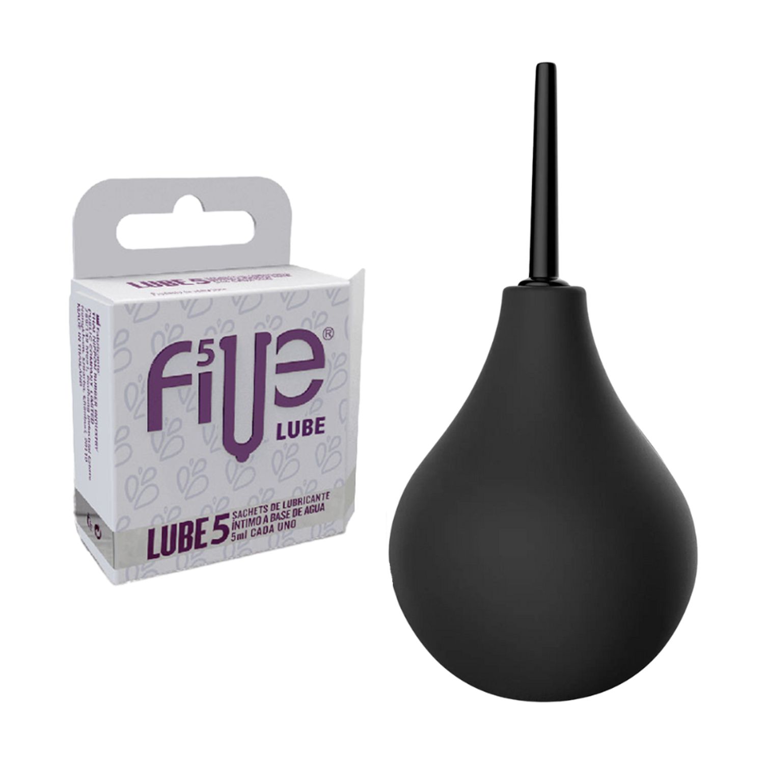 Enema Anal 220ml Pera para Lavado Anal + Lubricante Five 05 Sachets DR  PINKY | Falabella Per
