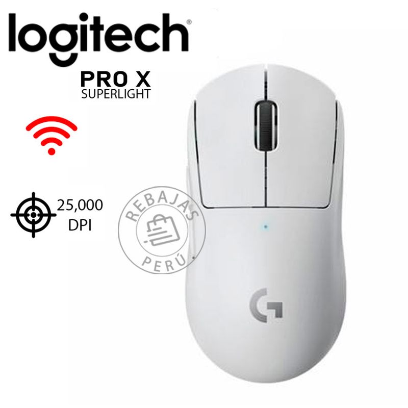 LOGITECH - Mouse Logitech G PRO X Superlight Wireless LIGHTSPEED HERO 25K Blanco