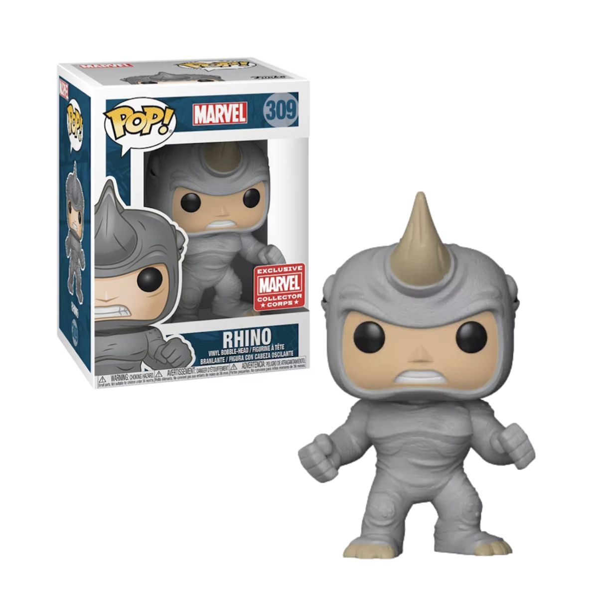FUNKO - Rhino Funko Pop 309 Exclusivo Collector Corps Marvel