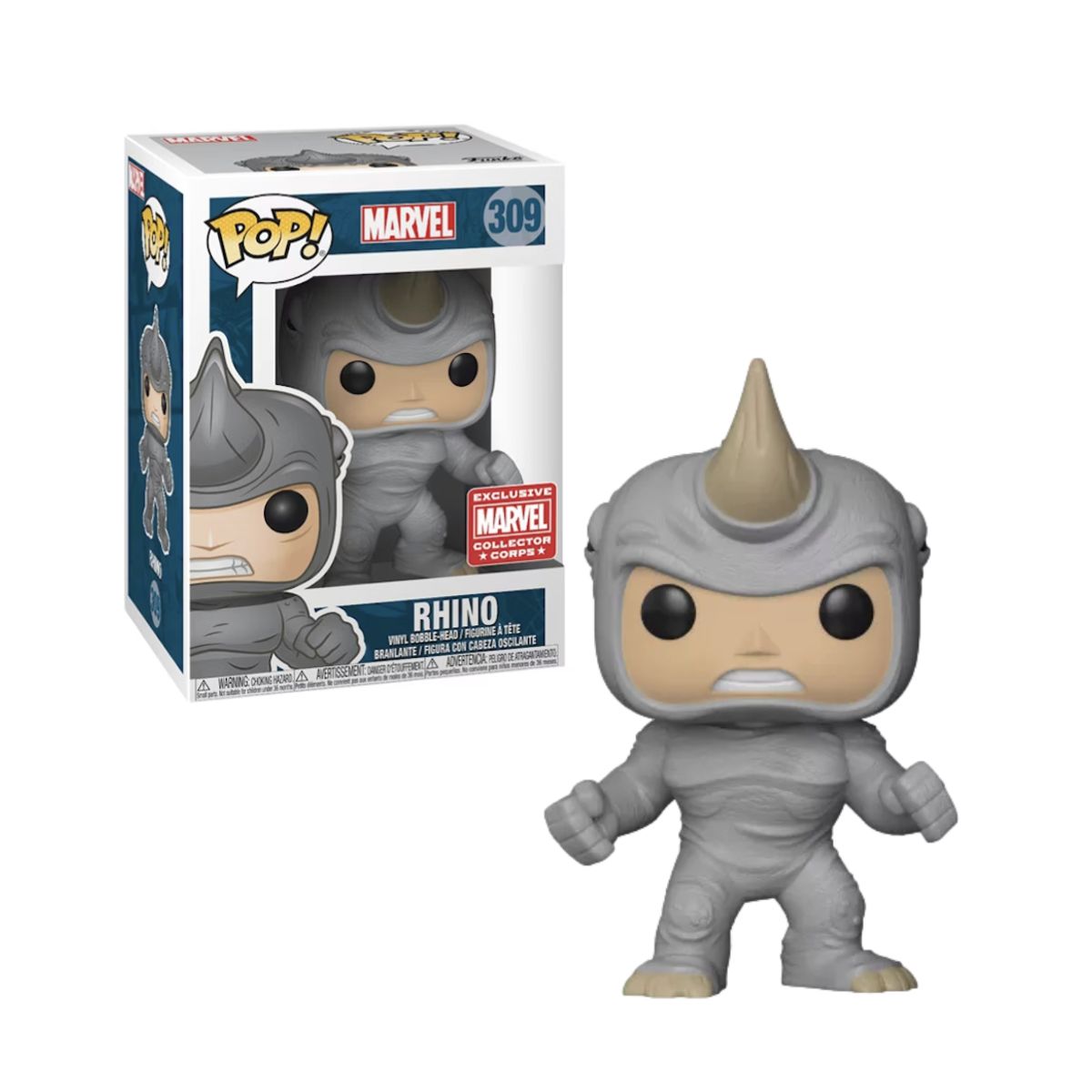 FUNKO - Rhino Funko Pop 309 Exclusivo Collector Corps Marvel