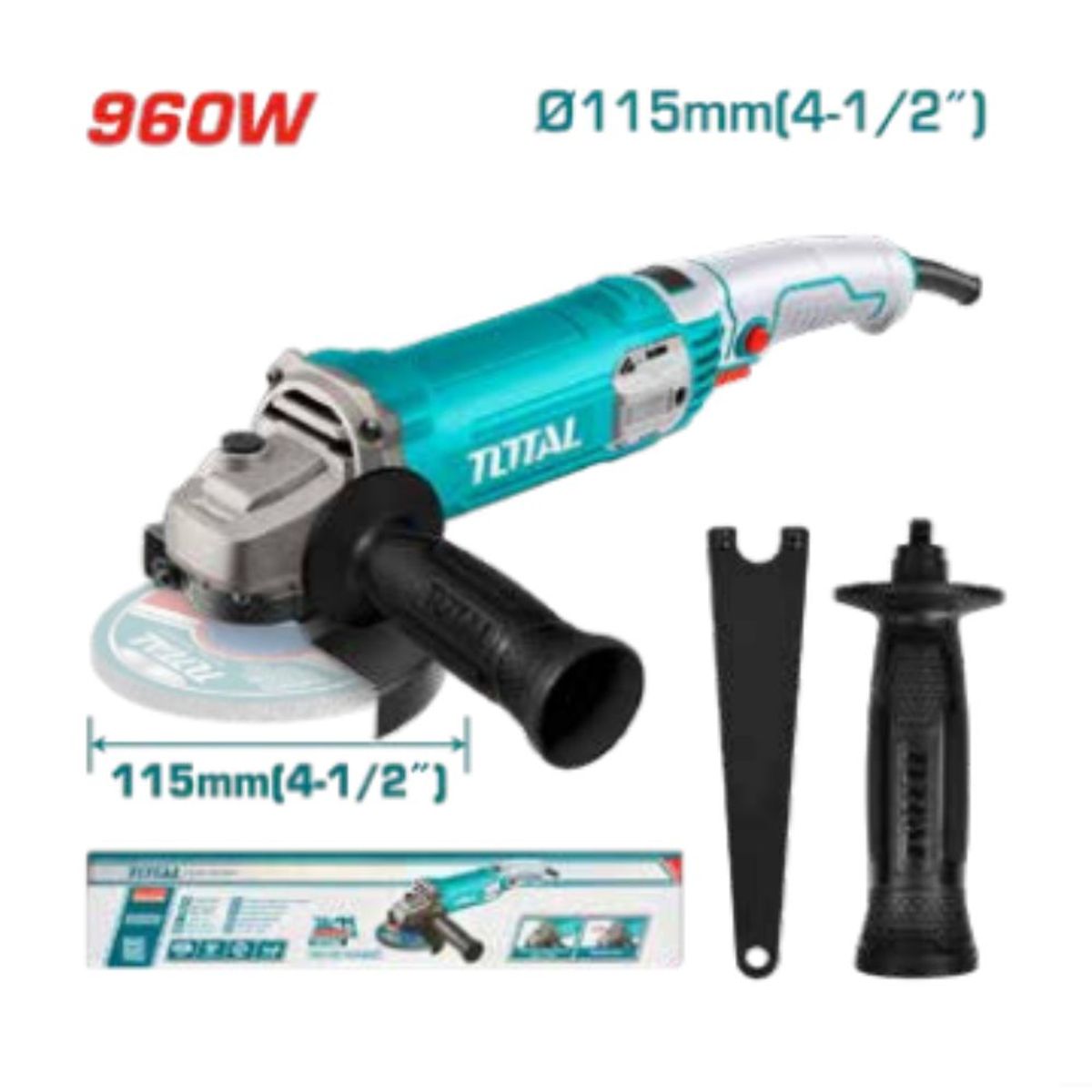 GENERICO - Amoladora Angular 4 5pulg 960W Industrial - TG10911576