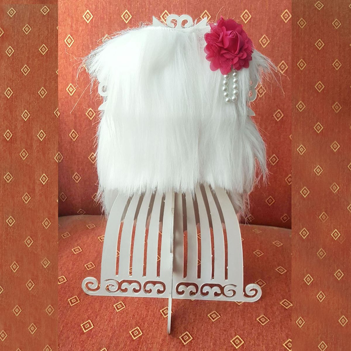 GENERICO - ABRIGO PELO LARGO MASCOTA PERRO GATO COLOR BLANCO TALLA S