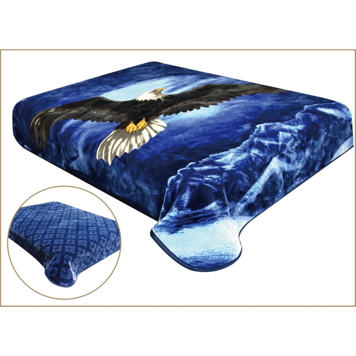 GENERICO - FRAZADAS 8 KILOS HAIRIFON - DISEÑO REVERSIBLE