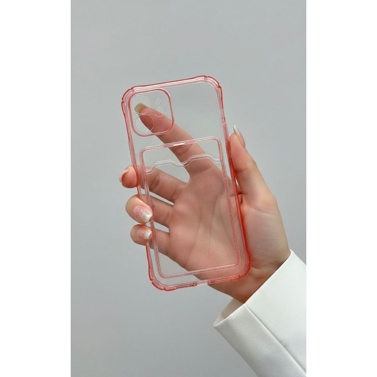 GENERICO - Case  de Silicona con tarjetero - IPHONE 12