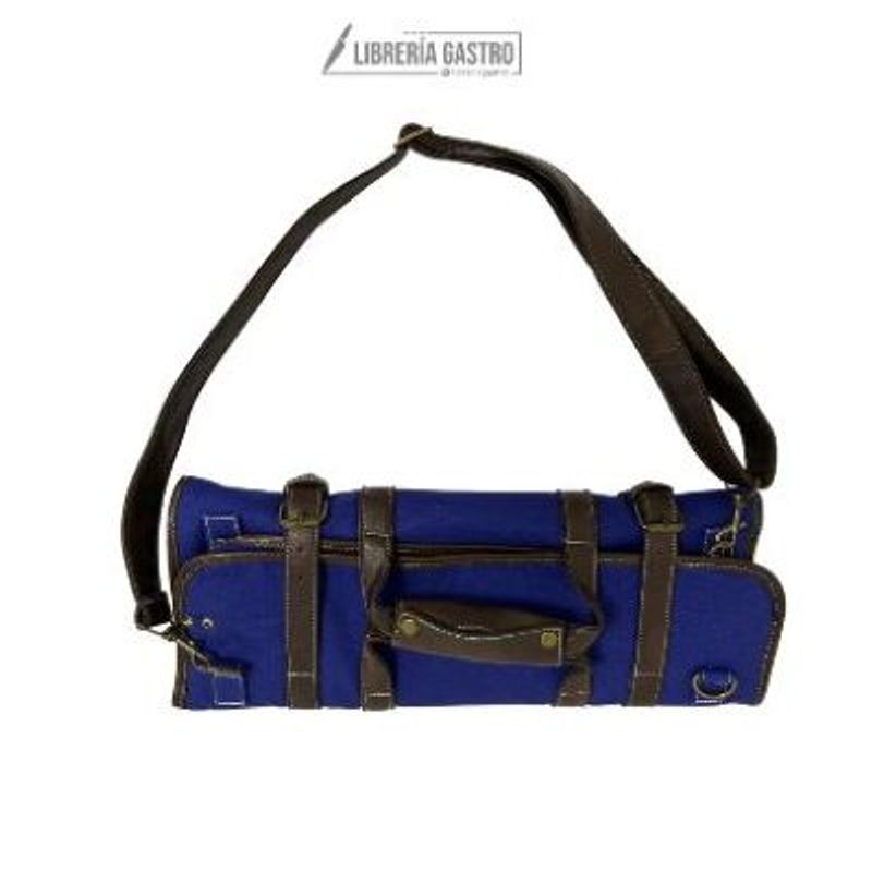 GENERICO - Maleta CHEF azul de lona encerada lote con descuento 50%off