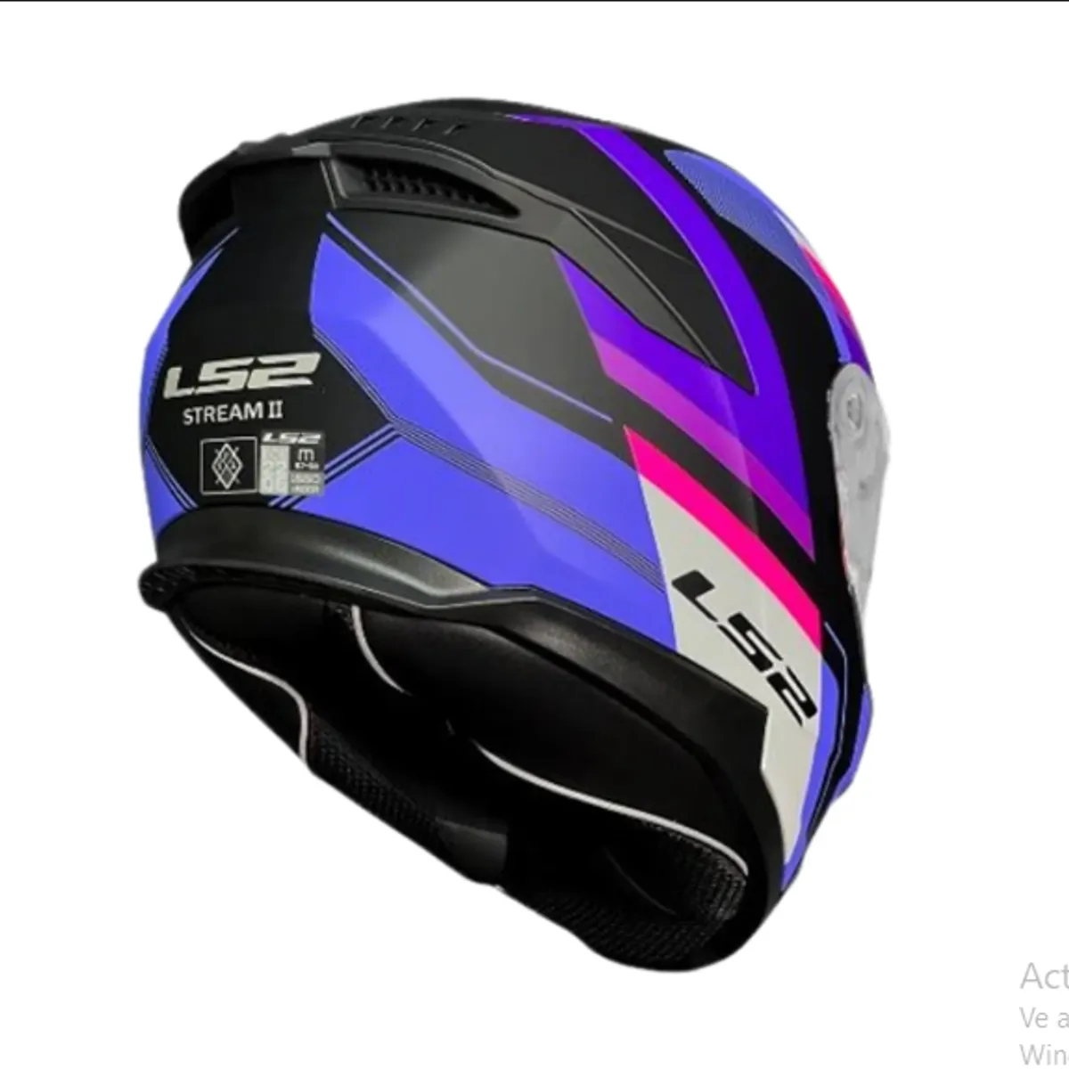 LS2 - CASCO MOTO LS2 FF808 VINTAGE NEGRO MATE CON PURPURA