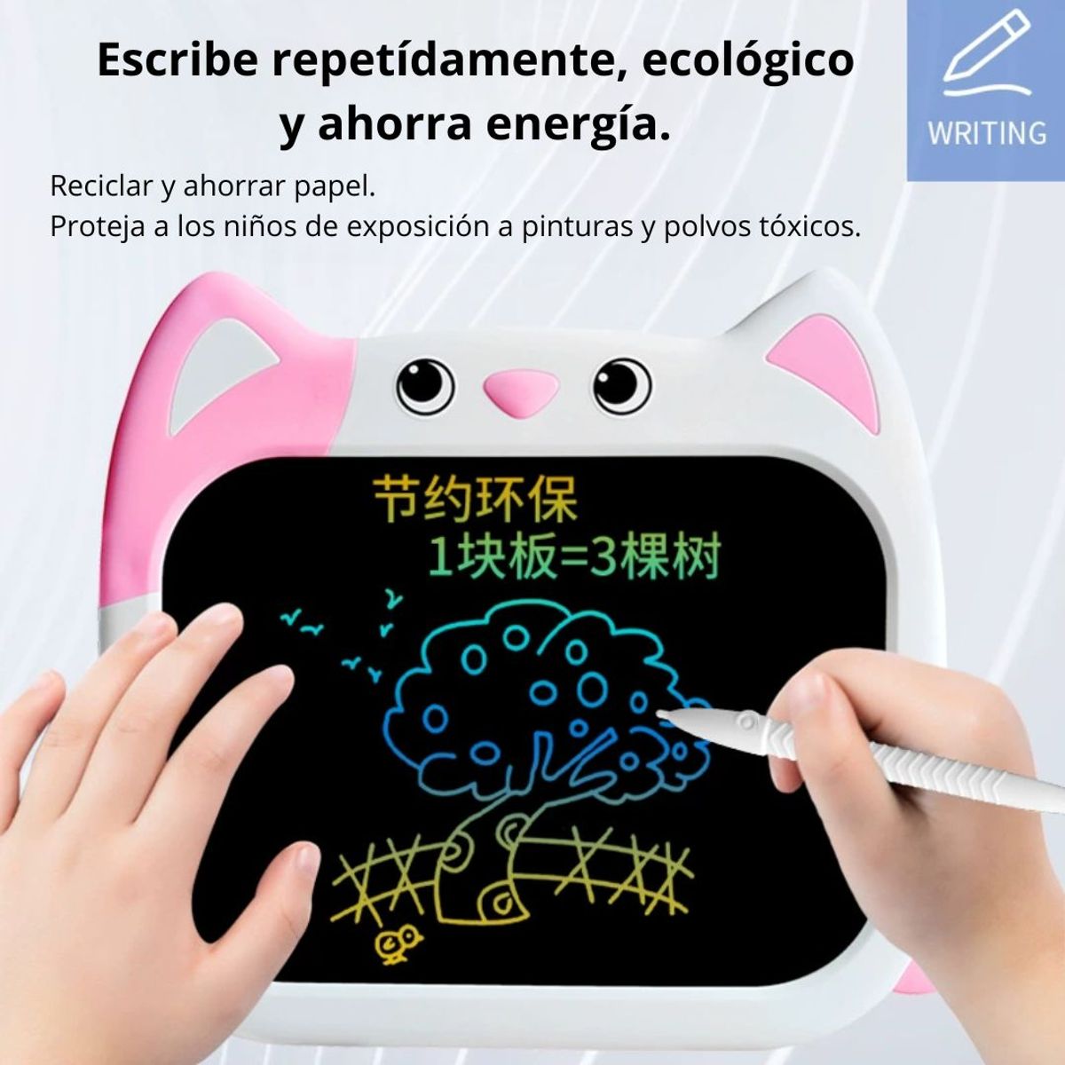 GENERICO - Tableta de Escritura LCD 10” Infantil con Diseño de Gato