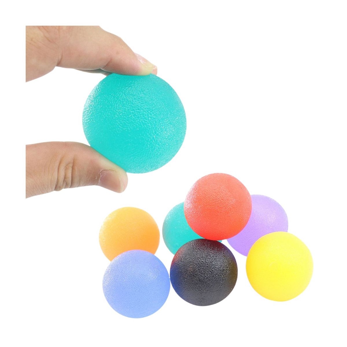 GENERICO - Pack Pelotas de Silicona para Estrés Resistencia Terapia Física