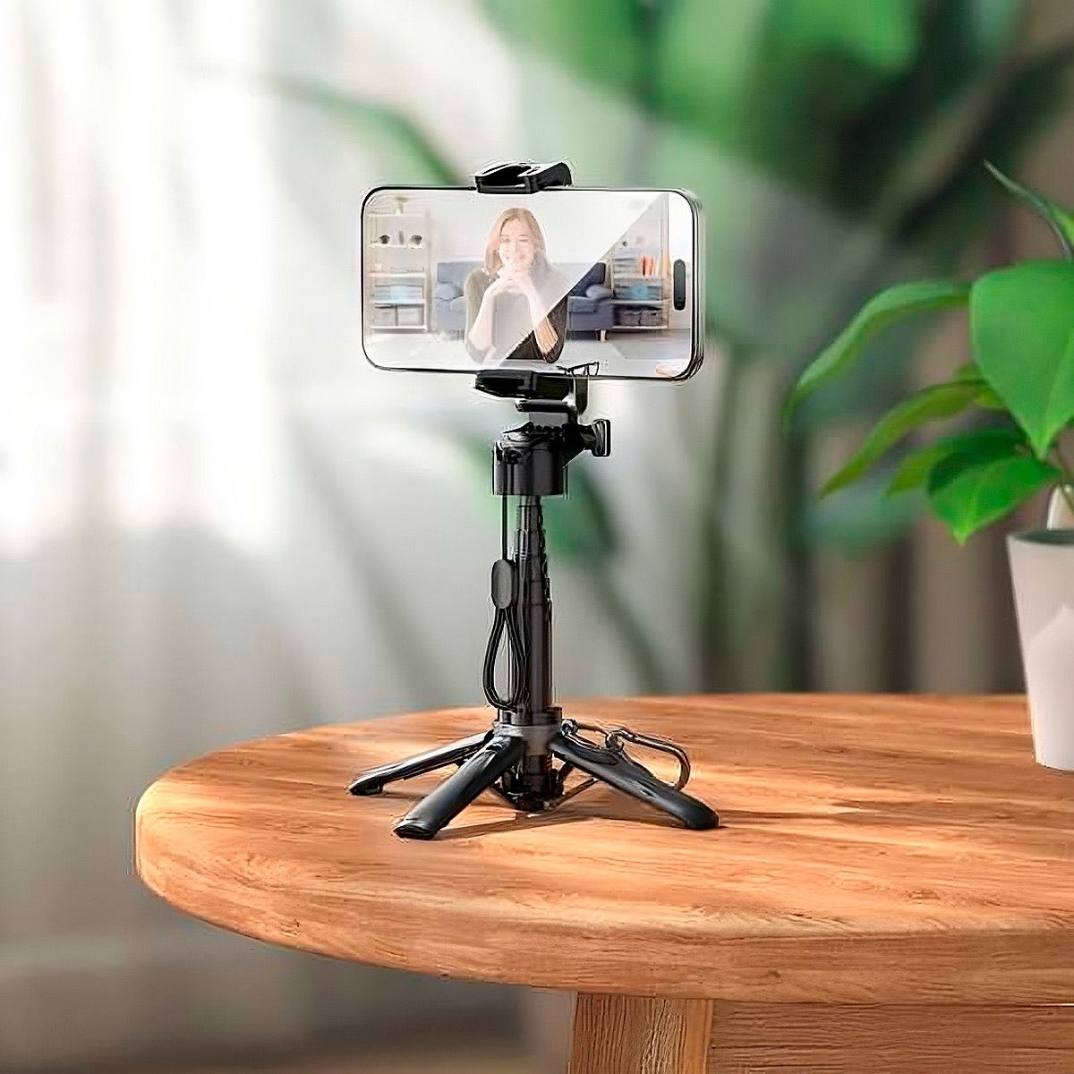 HOCO - Palo Selfie Tripode Hoco K27 Bluetooth 5.2 Control Remoto