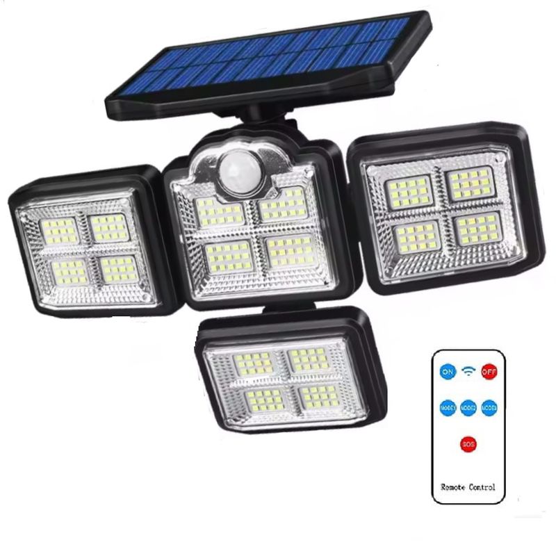 GENERICO - Reflector Lampara Luz LED para Exteriores con Panel Solar