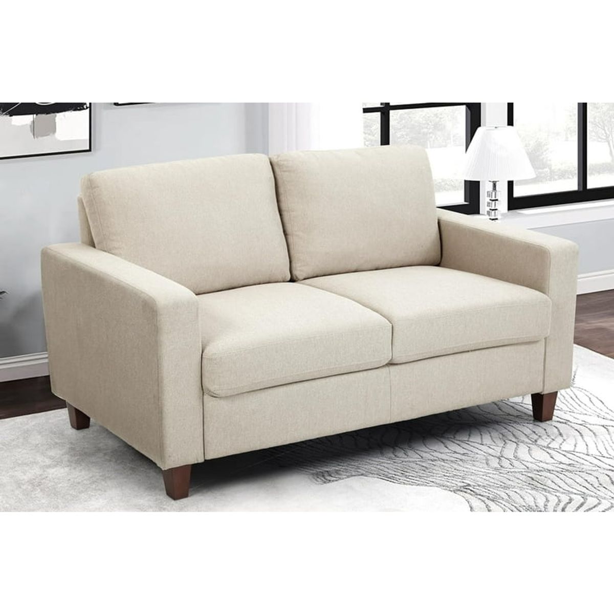 ARTSOFA - Sofá milessy impermeable beige  2 cuerpos