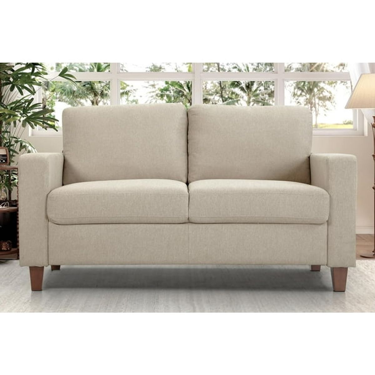 ARTSOFA - Sofá milessy impermeable beige  2 cuerpos