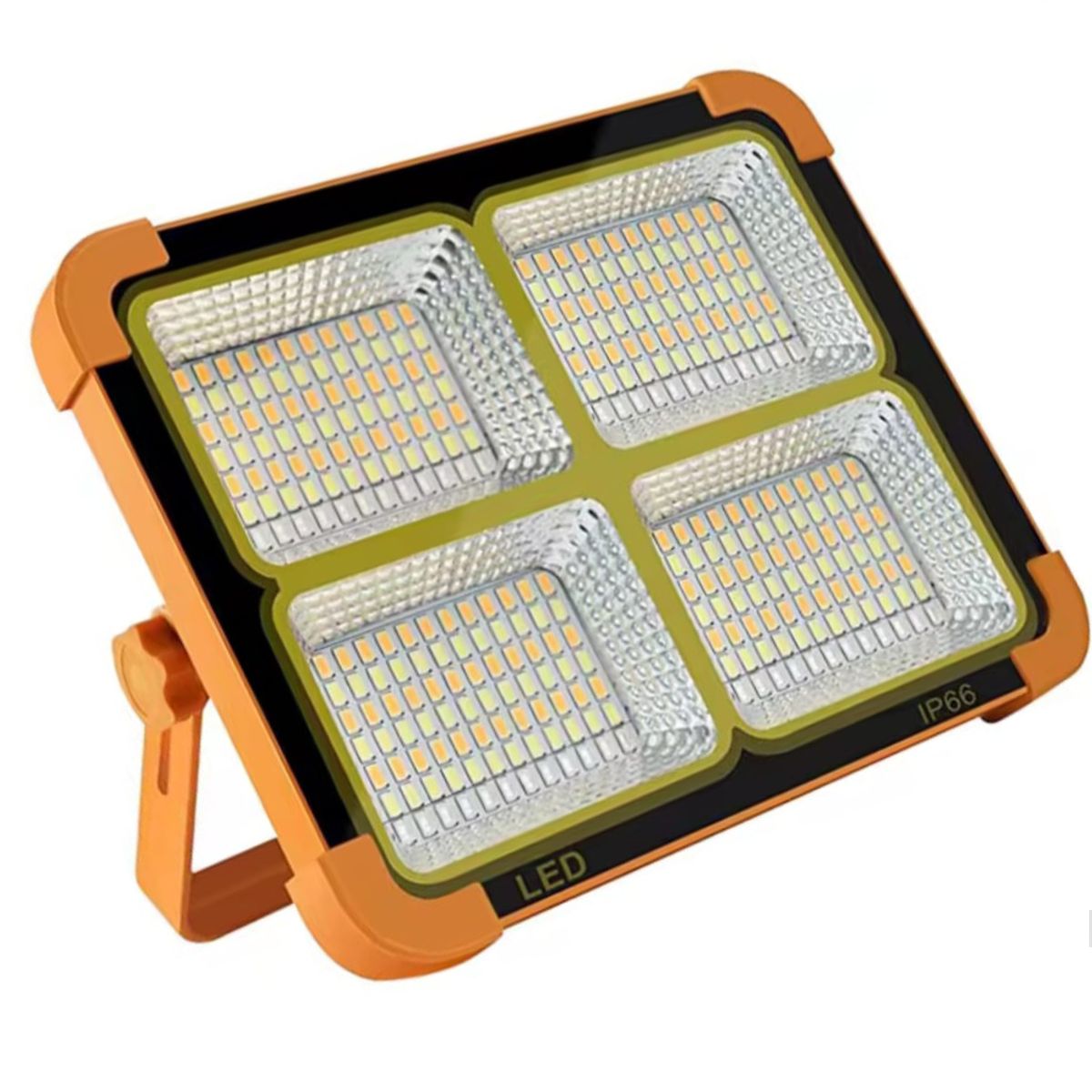 GENERICO - Reflector Lampara Luz LED Portatil con Panel Solar Recargable