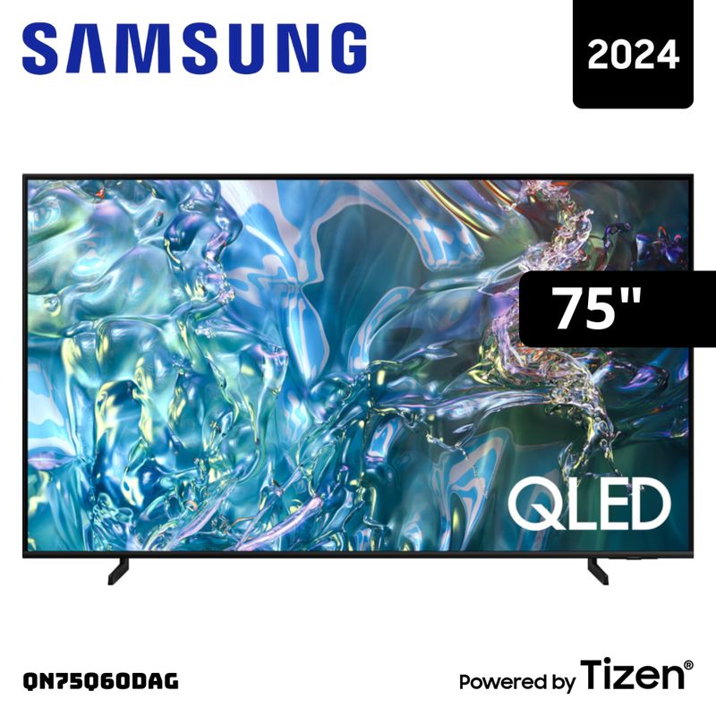 SAMSUNG - TELEVISOR SAMSUNG 75 QLED SMART TV TIZEN OS 4K CRYSTAL UHD LED - QN75Q60DAGXPE