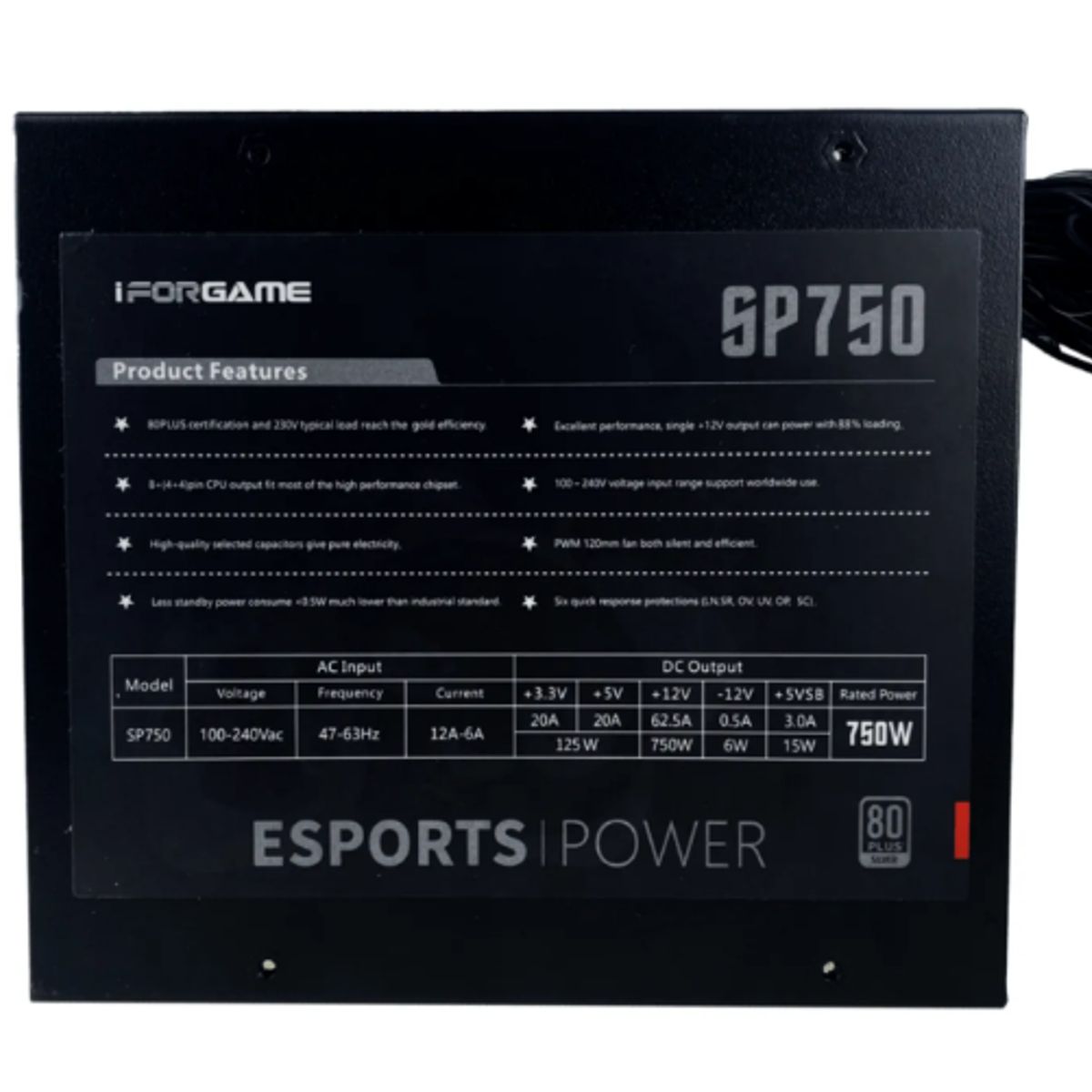 HALION - Fuente de poder SP750 con Ventilador silencioso HALION