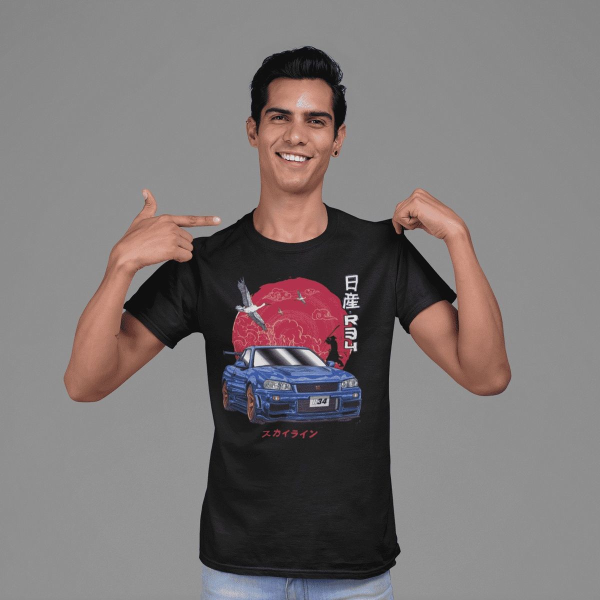 GENERICO - Polo Nissan GTR34 Skyline Camiseta Carro Tunning Algodon