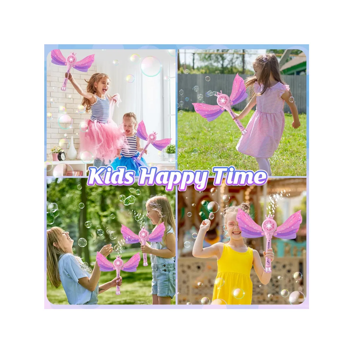 GENERICO - Varita de burbujas con sonidos luces y efectos tipo princesa