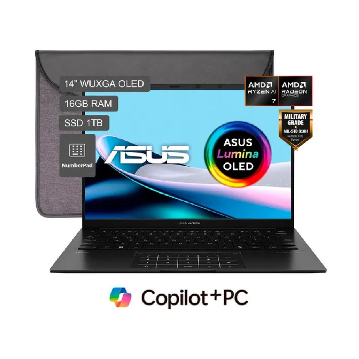 ASUS - Laptop Asus Zenbook UM3406KA-QD92W 14” OLED Ryzen AI 7 350 16GB 1TB SSD Windows 11