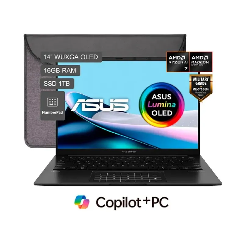 ASUS - Laptop Asus Zenbook UM3406KA-QD92W 14” OLED Ryzen AI 7 350 16GB 1TB SSD Windows 11