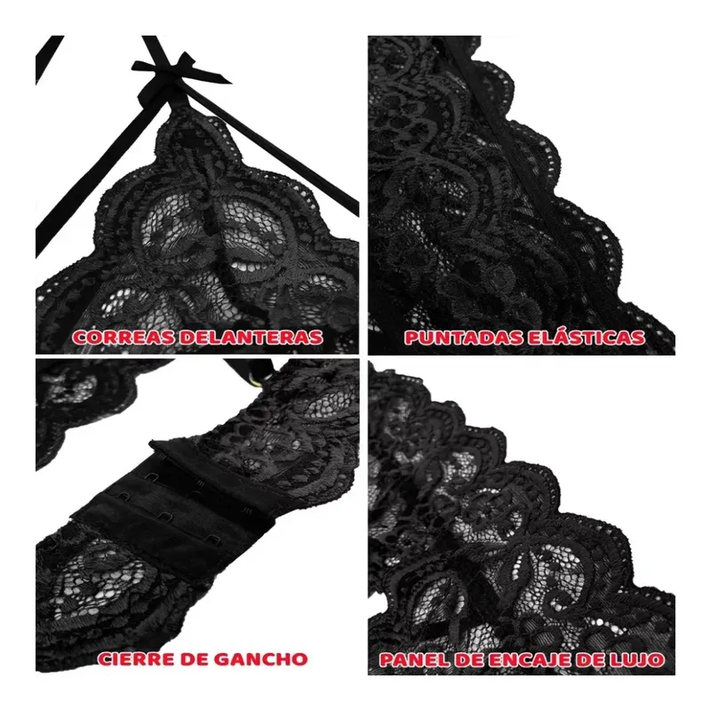 GENERICO - Set de Lencería 2 pza Encaje para Dama
