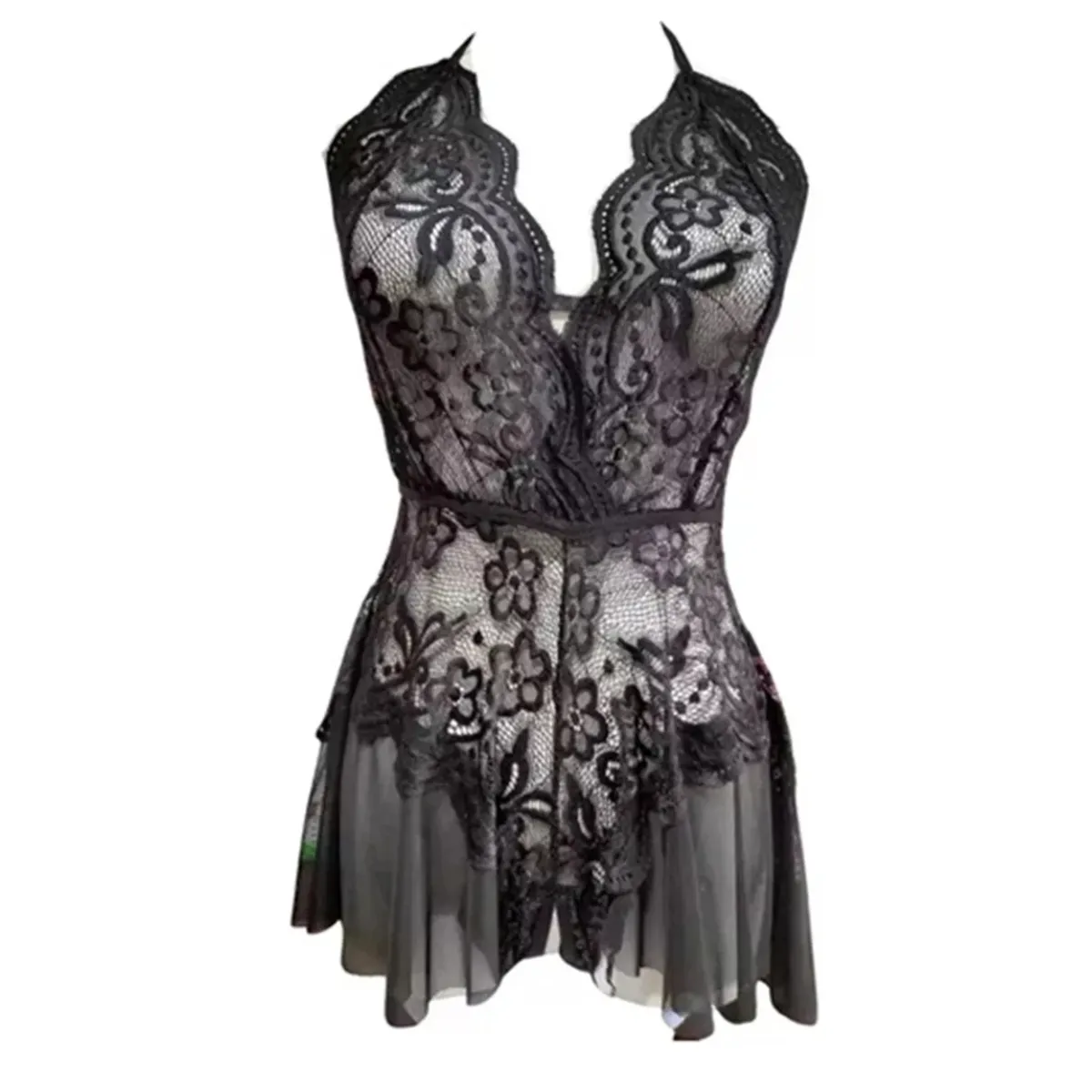 GENERICO - Enterizo de Encaje Babydoll para Dama